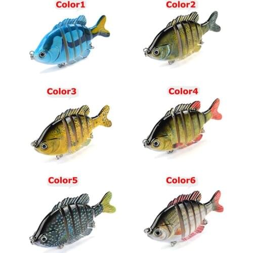85mm/25g Artificial 6 Segments Plastic Fishing Lures Freshwater Anti-Corrosion Bionic Multi-Section Swimming Fishing Hard Bait