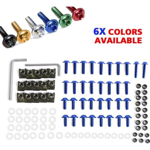 NICECNC Motorcycle Fairing Bolt Bolts Kit Fastener Clips Screw For Yamaha YZF-R1 YZF R1 YZFR1 2002 2003 M5 M6 Bolts Nylon Washer