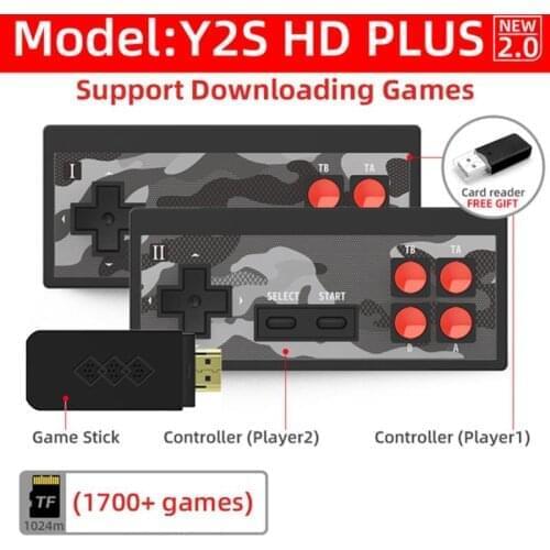 Game Console Set HD Double-play Gaming Machine Support Downloading Game with Game Stick