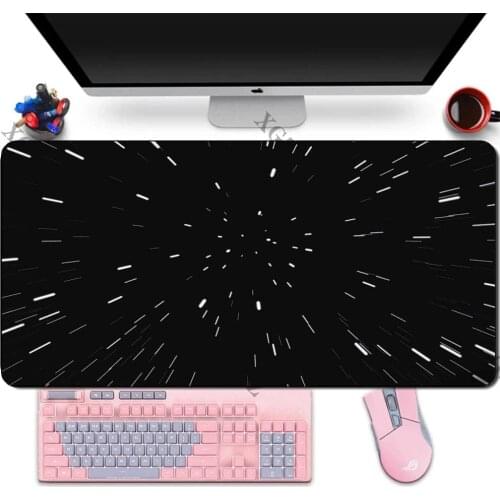 Mouse Pad Table Pad Computer Game Player Keyboard Black Sparkling Wrist Rest Ergonomic Floor Speed Game Non-slip Mat Table Mat