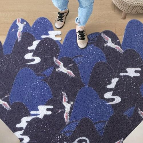 Simple Japanese Style Entrance Door Mat Carpet Living Room Mat Custom Floor Mat Carpet Hallway Home Door Mat PVC Anti-slip Mat