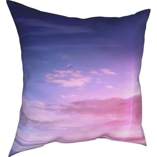 Colorful clouds, cumulus clouds, pillows, sunset, magical natural scenery, creative linen pillowcases, decorative pillowcases