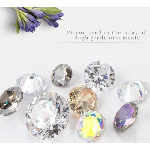 10mm Shiny Loose Zirconia Pointback Rivoli Round Zircon Jewelry Accessories Stone Zirconia Colorful Glue On Rhinestones
