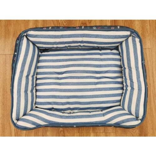 Summer Cool Cat Bed Large Kennel For Small Medium Large Dog Soft Dog Mat Waterproof Cat Nest Striped Plus Size Pet Bed