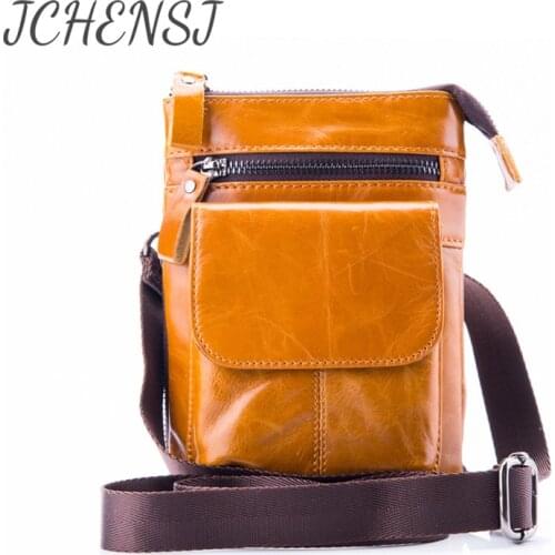 JCHENSJ Genuine Leather Waist Belt Bags For Men Large Capacity Male Chest Bag Designers Mens Fanny Pack Phone Bag