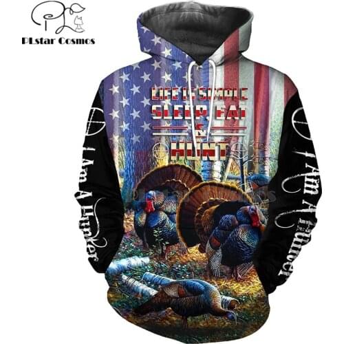 Bow field ANIMALS HUNTING turkey 3D Hoodies Hoodie Men Women New Fashion Hooded Sweatshirt Long Sleeve Casual Pullover coat-5