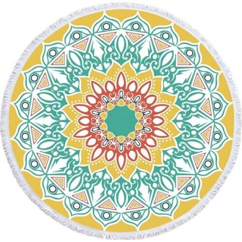 Mylb Real Microfiber Round Beach Towels Sport Scarf Bohemian Circle Serviette De Plage Toalla Playa Swimming Bath Towel