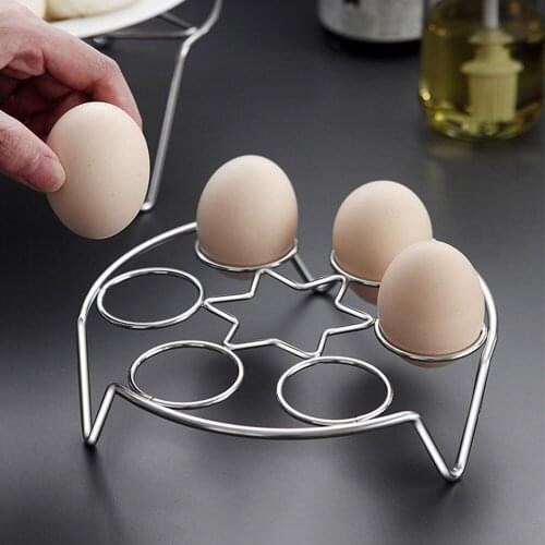 Stainless Steel Steamer Pot Pan Cooking Stand Steaming Rack Round Rack Egg Storage Multifunctional Kitchen Steam Rack Trivet