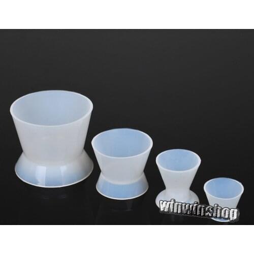 New 4pcs Dental Lab Silicone Mixing Bowl Cup Silicone Mixing Bowl Cup