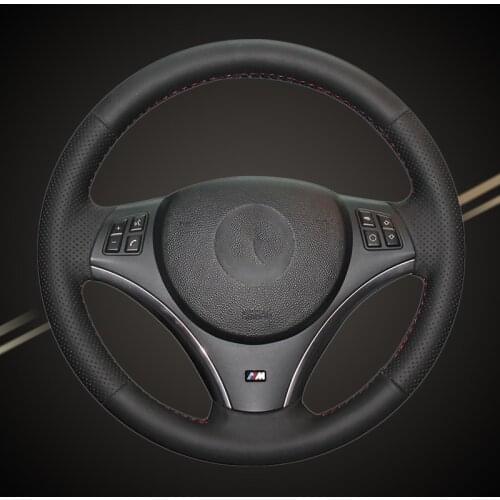 Car Braid On The Steering Wheel Cover for BMW E90 E91 E92 E93 X1 E84 E87 E81 E82 E88 325i 330i 335i E87 120i 130i 120d DIY Auto