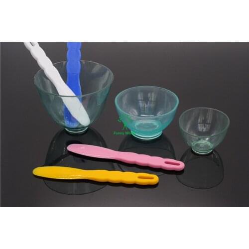 Sale 4 Spatulas Dental Lab supplies+3 pcs New Dental Lab Rubber Mixing Bowls