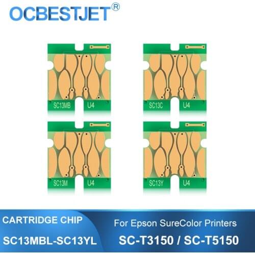 SC13MBL SC13CL SC13ML SC13YL Ink Cartridge Chip For Epson SureColor T3150 SC-T3150 SC-T3150N T5150 SC-T5150 SC-T5150N Printer