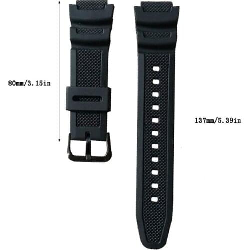 2021 New Silicone Watch Strap Steel Buckle Wristband for Ca-sio W-735H W-800 SGW-300H