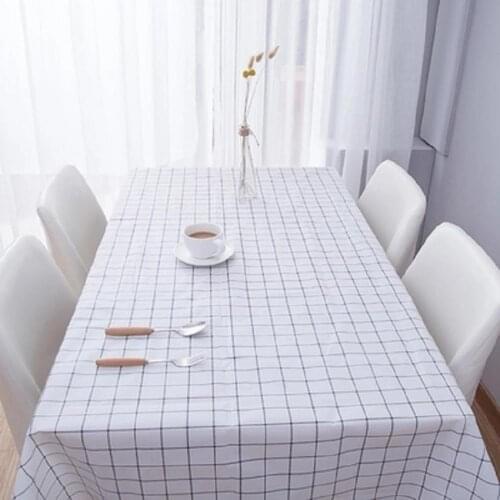 Waterproof Dining Table Cover Oil Resistant Plaid durable Tablecloth Rectangle Table Cover Table Cloth for Wedding Party Decor