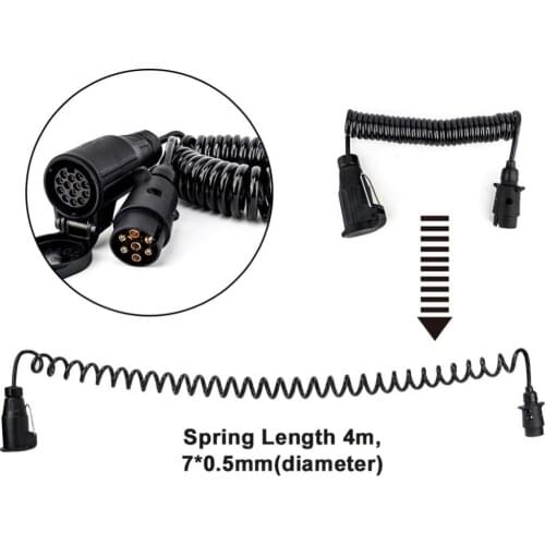 13- To 7-pin Adapter Cable Extension Cable Spiral Cable For Car Trailer / Caravan