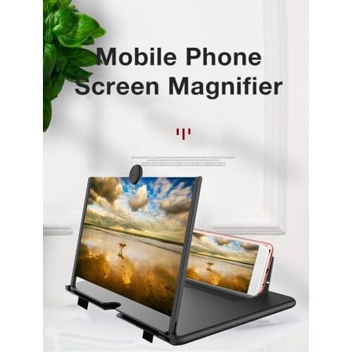 16 Inches 3D Screen Enlarger Video Movie Amplifier Curved Screen Magnifier Phone Holder Stand