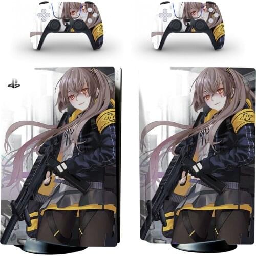 Girl Front PS5 Standard Disc Edition Skin Sticker Decal Cover for PlayStation 5 Console & Controller PS5 Skin Sticker Vinyl