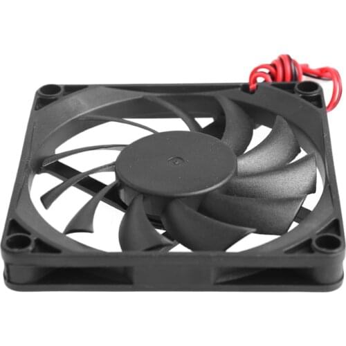 12V 2-Pin 80x80x10mm PC Computer CPU System Heatsink Brushless Cooling Fan 8010 Hot Plastic