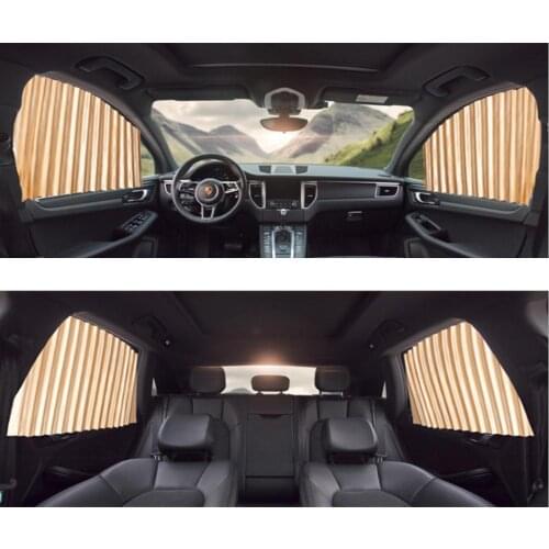 2Pcs Car Sun Shade Protection Car Curtain Car Window Sunshade Side Window Mesh Sun Visor Summer