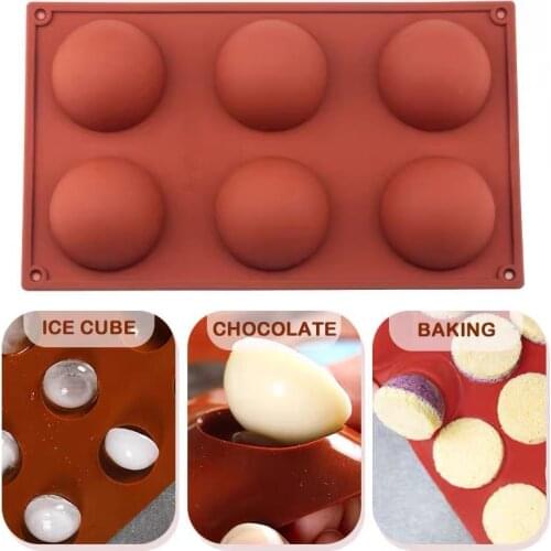 6 Big round Paste lace cooking tools fondant Shaped mold baking Cake DIY Sugar Silicone Craft Fondant Mold Tray candy mold
