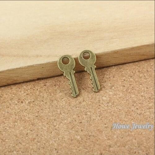 80 pcs quality Antique bronze Modern style keys Pendant Alloy DIY Fashion charm Bracelet Necklace Jewelry Accessories 10058