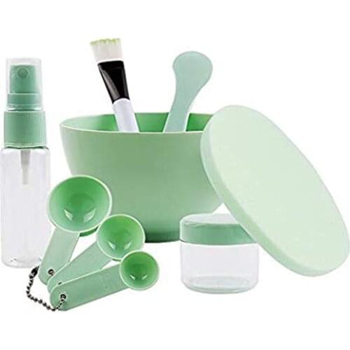 9Pcs Face Mask Bowl Set 9 In 1 DIY Facial Beauty Cosmetic Makeup Tool With Brush Mixed Stir Spatula Stick Measuring Spoon Kit