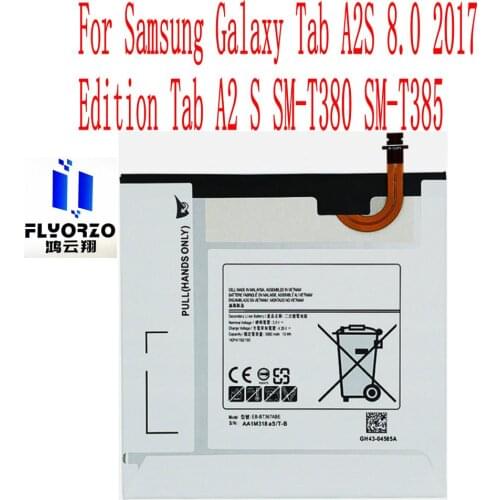 New High Quality 5000mAh EB-BT367ABE Battery For Samsung Galaxy Tab A2S 8.0 2017 Edition Tab A2 S SM-T380 SM-T385 tablet