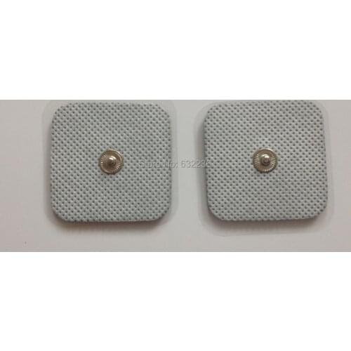 Freeshipping 50pcs/lot(25 pairs) plug 3.5MM Tens Machine Electrode Pads for full body massager pulse therapy machine pad 4*4cm