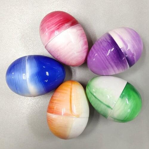 Free shipping decoration marble color opening eggshell 8x5.5cm Plastic egg Easter Egg for gift 10pcs/lot