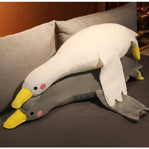 Big Size Goose Plush Pillow Cute Plush Toy Goose Sleeping Pillow High Quality Stuffed Doll Funny Sweet Gift for Friends Gifts