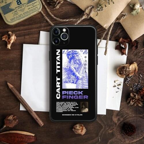 Pieck Finger Attack on Titan Anime Phone Case For IPhone 11 12 Mini Pro XS Max X XR 6s 7 8 Plus SE Soft TPU Glass Cover