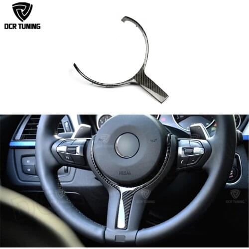 For BMW F20 F22 F21 F30 F32 F33 F36 F06 F12 F13 X5 F15 X6 F16 M-Sport Carbon Fiber Steering Wheel Trim & Carbon Gear Knob Cover
