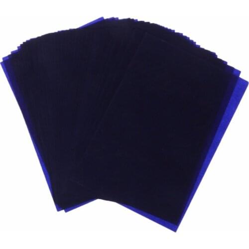 50 Sheets Dark Blue 18K Thin Type Double Sided Carbon Copier Stencil Transfer Paper School Office Stationery Supplies C26
