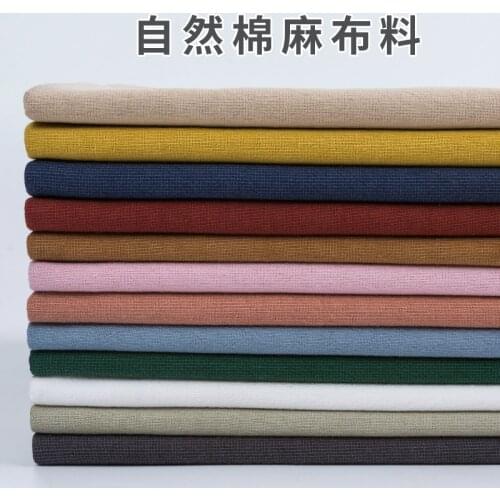 145cmx50cm High-end Solid Color Washed Cotton and Linen Fabric Spring Summer Autumn Cotton Pants Shirts Skirts Clothing Fabrics