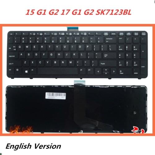 Laptop English Keyboard For HP ZBOOK 15 G1 G2 ZBOOK 17 G1 G2 SK7123BL Notebook Replacement layout Keyboard