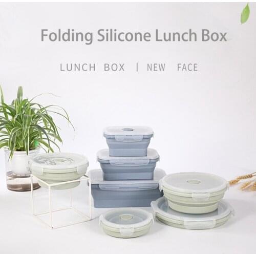 Food Storage Containers-Prep/Storage Bowls with Lids Set of 4 Round Silicone Lunch Containers Microwave Freezer Safe Bento Box