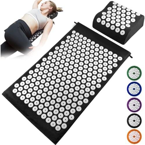 Acupuncture Mat Pillow Set Acupressure Mat Cushion Massage Pillow Pad for Full Body Massage Cushion