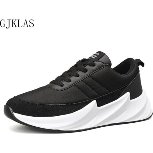 Thick Sole Non-leather Casual Shoes Breatheable Men Sneakers Outdoor Gray Black Shoes for Man Sneaker Fashion Sport Shoes Men