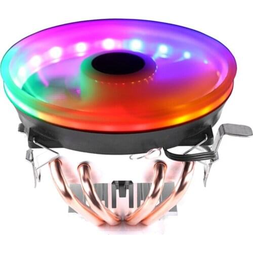 DELEFUN CPU Cooler 4 Pure Copper Heat Pipe Cooling Tower Down Pressure Cooling System 12cm CPU Cooling Fan CPU Radiator for AMD