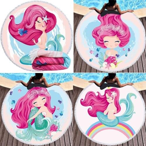 Cartoon mermaid Beach towel large beach towels miraculous microfiber towel beach towel Bath towel spa Microfiber towel Towels
