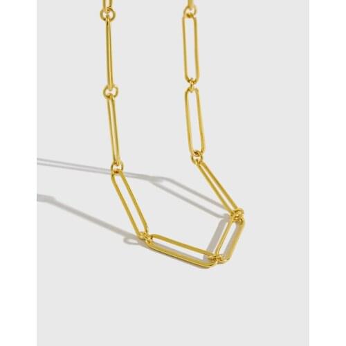 Real sterling 925 silver neck chains choker necklace women jewelry on the neck, fashion aesthetic gold color womans necklaces