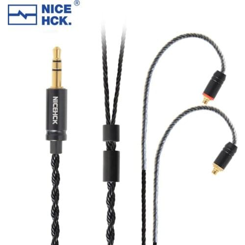 NiceHCK MC8 8 Core Copper Silver Mixed Earphone Cable 3.5mm/2.5mm MMCX/2Pin For ZSN ZST DB3 C12 C10 ZSX ZS10 Pro V90 BL03 BL-05