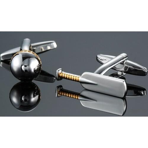 DY The new high quality sports equipment hockey gold and Silvery Cufflinks fashion Mens French shirt Cufflink free shipping