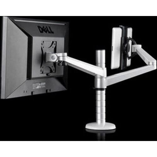 OA-8 Height Adjustable Double Arm 27 inch Monitor Holder+ Double Arm Tablet PC Stands 360 Degree Rotatable computer desks