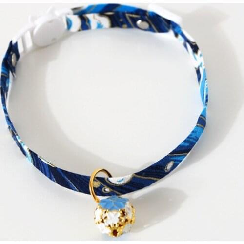 Japanese Style Breakaway Pet Collar Hollow Bell Sakura Bell Small Cats Necklace Adjustable Safety Kitten Puppy Pet Supplies Cute