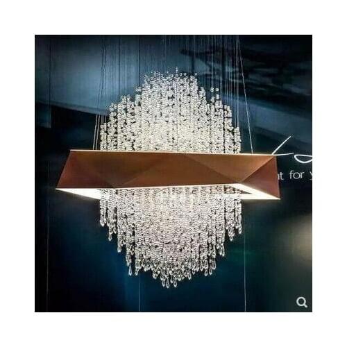 Post-modern chandelier villa hotel bedroom living room duplex building Nordic simple modern art model room chandelier