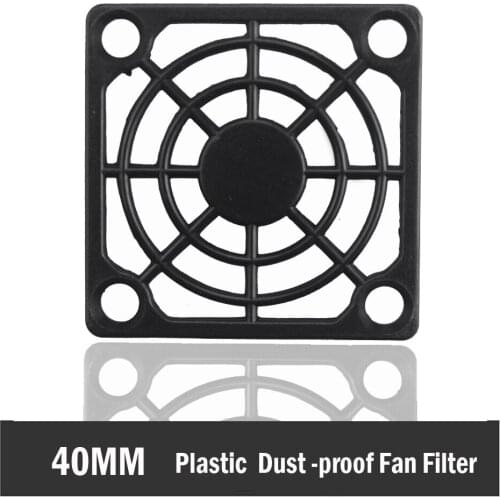 100pcs Gdstime Fan Dust Filter 40mm 4cm 1.574in Dustproof Screen PC Computer Case Mesh PC Case Fan Filter Black