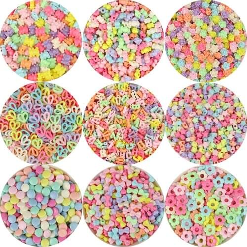 50pcs-100pcs Colorful Mixed Shape Acrylic Beads For Jewelry Making DIY Charms Earring Bracelet Necklace Handicraft Accessorie