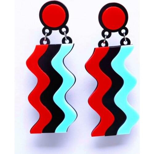 Geometric Lovely Acrylic Black Cat Half Moon Acrylic Dangle Earrings For Women Girls Gold Star Long Drop Earring Fashion Jewelry