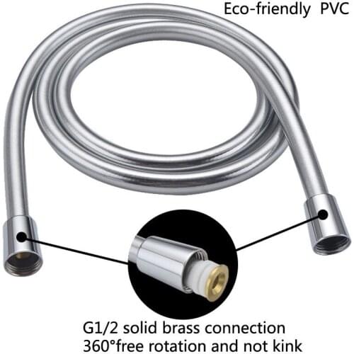 Shower hose 1.5M stainless steel plumbing flexible bathroom bathtub shower pipe head silicone hose water pipe gasket